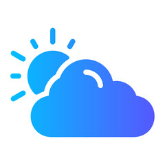 cloudy gradient icon