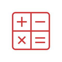 Fototapeta premium Calculator icon buttons red vector