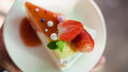 Mobile crepe cake ready to serve customers