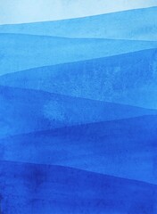 Blue abstract background watercolor hand drawn