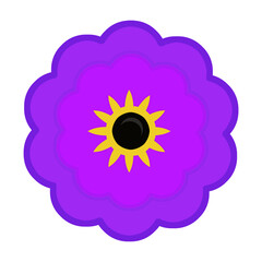 Cartoon scene with isolated plant flower illustration