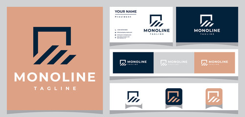 Set of data logo designs, initial abstract M & E finance, icons for business or branding.