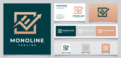 Set of data logo designs, initial abstract E finance, icons for business or branding.