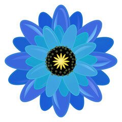 Cartoon scene with isolated plant flower illustration