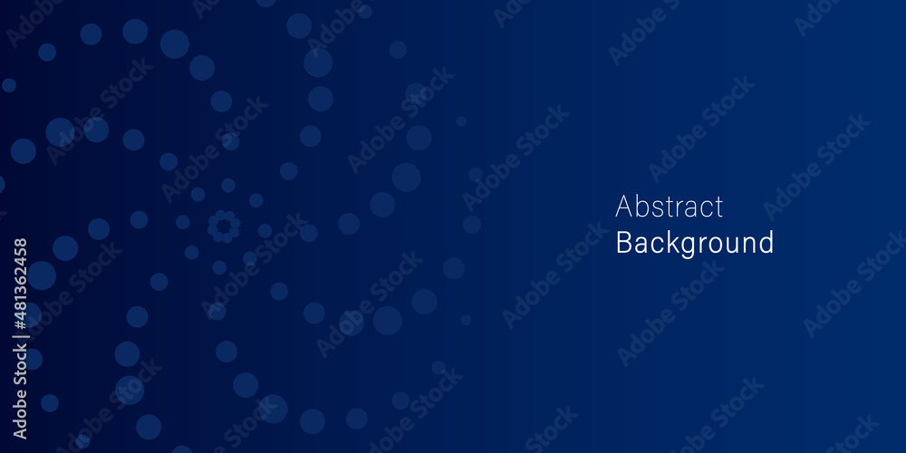 Poster navy blue background with spiral dotted. blue abstract gradient background. blank backdrop with vort