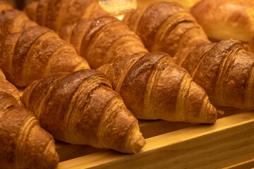 fresh croissant on a table