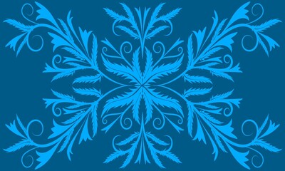 Floral Decorative Retro Art Background.