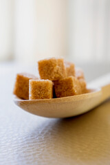 brown sugar cubes close up