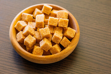 brown sugar cubes close up