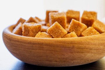 brown sugar cubes close up