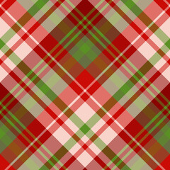 Seamless pattern in red and green colors for plaid, fabric, textile, clothes, tablecloth and other things. Vector image. 2