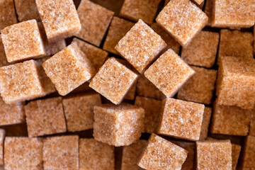 brown sugar cubes close up