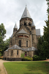 Fototapeta na wymiar protestant church (temple neuf) in metz (france) 