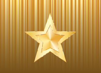 star on curtain gold