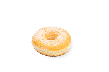 donut with sugar on white isolated background