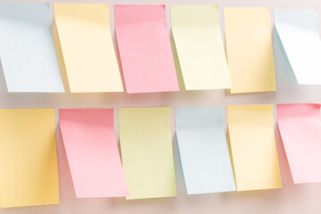 Post-it notes on the whiteboard