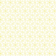 Modern simple geometric vector seamless pattern with gold line texture on white background. Light abstract wallpaper.