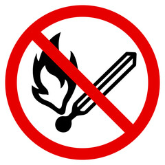 火気厳禁のマーク No fire flame sign.