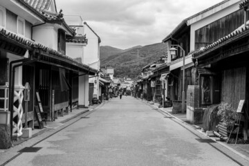 日本の昔の街並みが連なるうだつの街並み