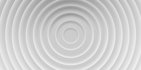 Abstract grey background of circles with shadows, material 3d style