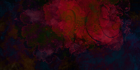 abstract background with effect and Dark Red horror scary background. Dark grunge red texture concrete. Dark maroon concrete wall for the background. dark red slum cement