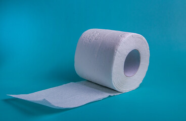 Eco-friendly bamboo toilet paper on a background.