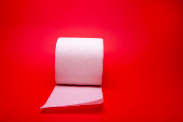 Eco-friendly bamboo toilet paper on a background.