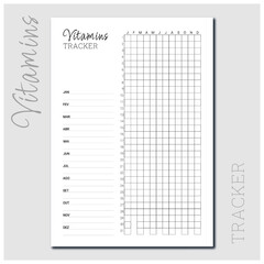Vitamins tracker from a collection of simple design planners and trackers to every day use, home essentials and wellness essentials. 

For exclusive designs: www.renatapaulo.com