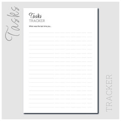 Tasks tracker from a collection of simple design planners and trackers to every day use, home essentials and wellness essentials. 

For exclusive designs: www.renatapaulo.com