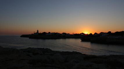Atardecer en la zona de Sa Setaria, Ciudadela, Menorca, Islas Baleares, España