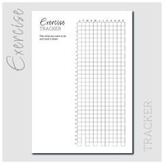 Exercise tracker from a collection of simple design planners and trackers to every day use, home essentials and wellness essentials. 

For exclusive designs: www.renatapaulo.com