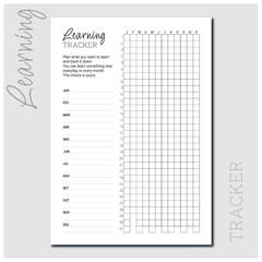 Learning tracker from a collection of simple design planners and trackers to every day use, home essentials and wellness essentials. 

For exclusive designs: www.renatapaulo.com