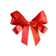 Red ribbon isolated on a white background