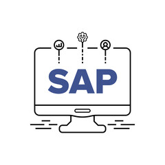 SAP Enterprise Resource Planning (ERP) construction concept module vector icons