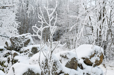 River on Christmas in Finland