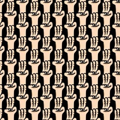 seamless pattern of hand cartoon