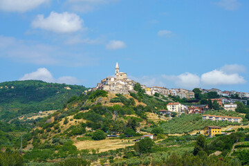 Fototapeta na wymiar Landscape in Campobasso province, Molise, Italy. View of Guardialfiera