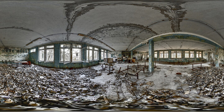 The gas-masks on the floor