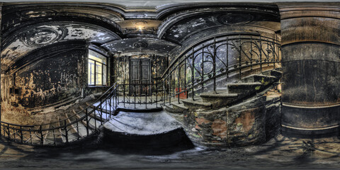 The main staircase old apartment building