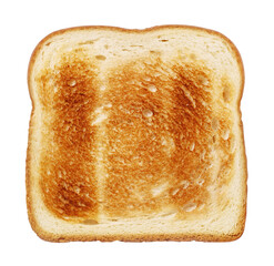 Slice of delicious toasted bread, isolated on white background