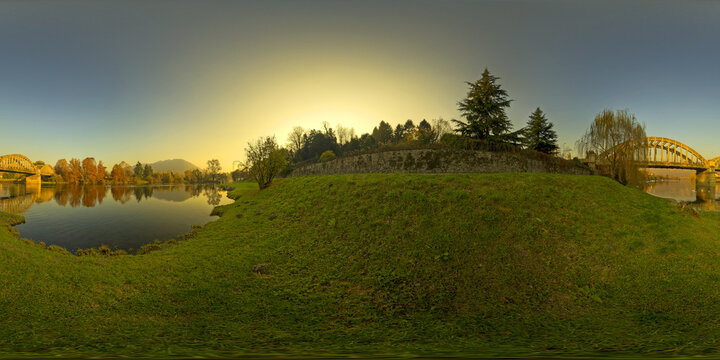 Brivio (LC) Tramonto sull'Adda