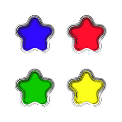 Elements shapes stars decorative illustration vector set