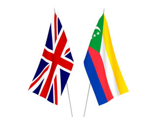 Great Britain and Union of the Comoros flags