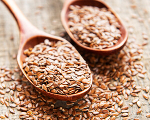 Vegetarian organic nutrition flax seeds