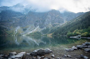 Morskie Oko lake (Eye of the Sea) at Tatra mountains in Poland.
