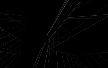 abstract architecture background 3d illustration