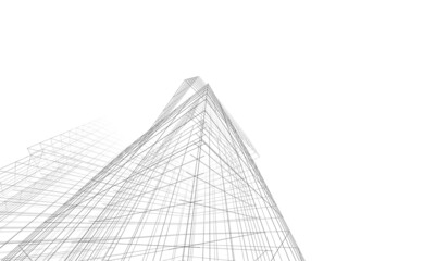 abstract architecture background 3d illustration