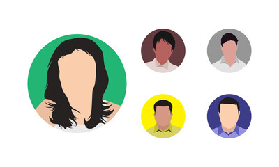 Man Woman Minimalistic Vector Avatar Portrait Arts Collection