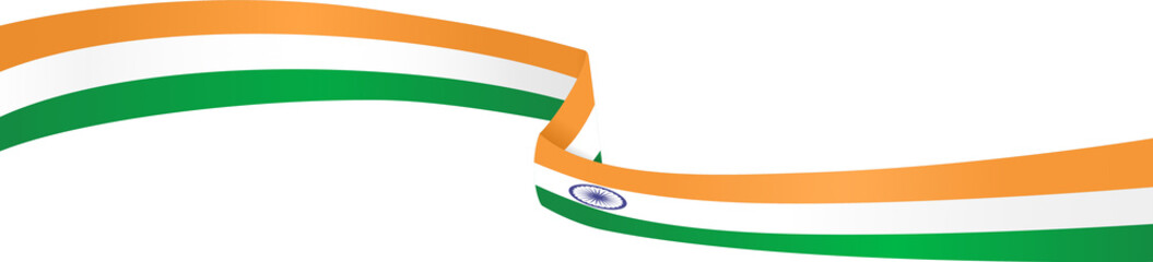 Long waving India  flag isolated  on png or transparent background,Symbol India,template for banner,card,advertising ,promote,and business matching country poster, vector illustration