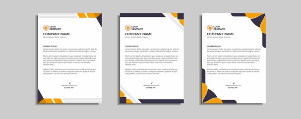 modern corporate letterhead template design